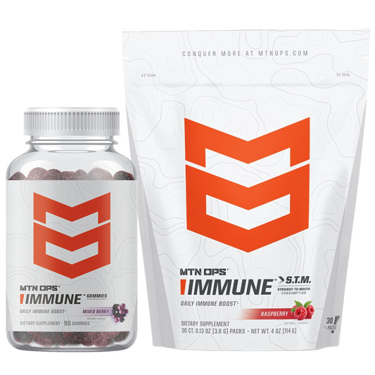 Paquete MTN OPS Immune Gummmies con sabor a frambuesa