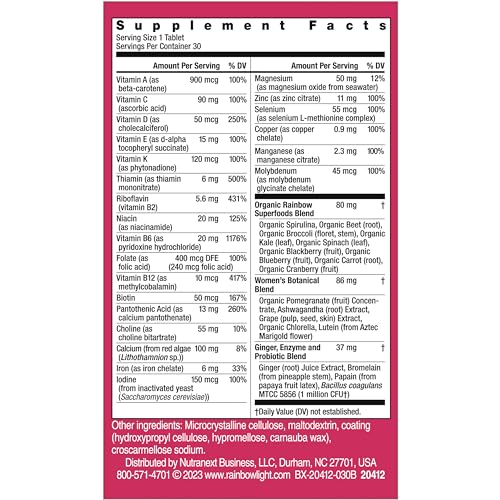 Multivitamin mujeres Rainbow Light Ashwagandha