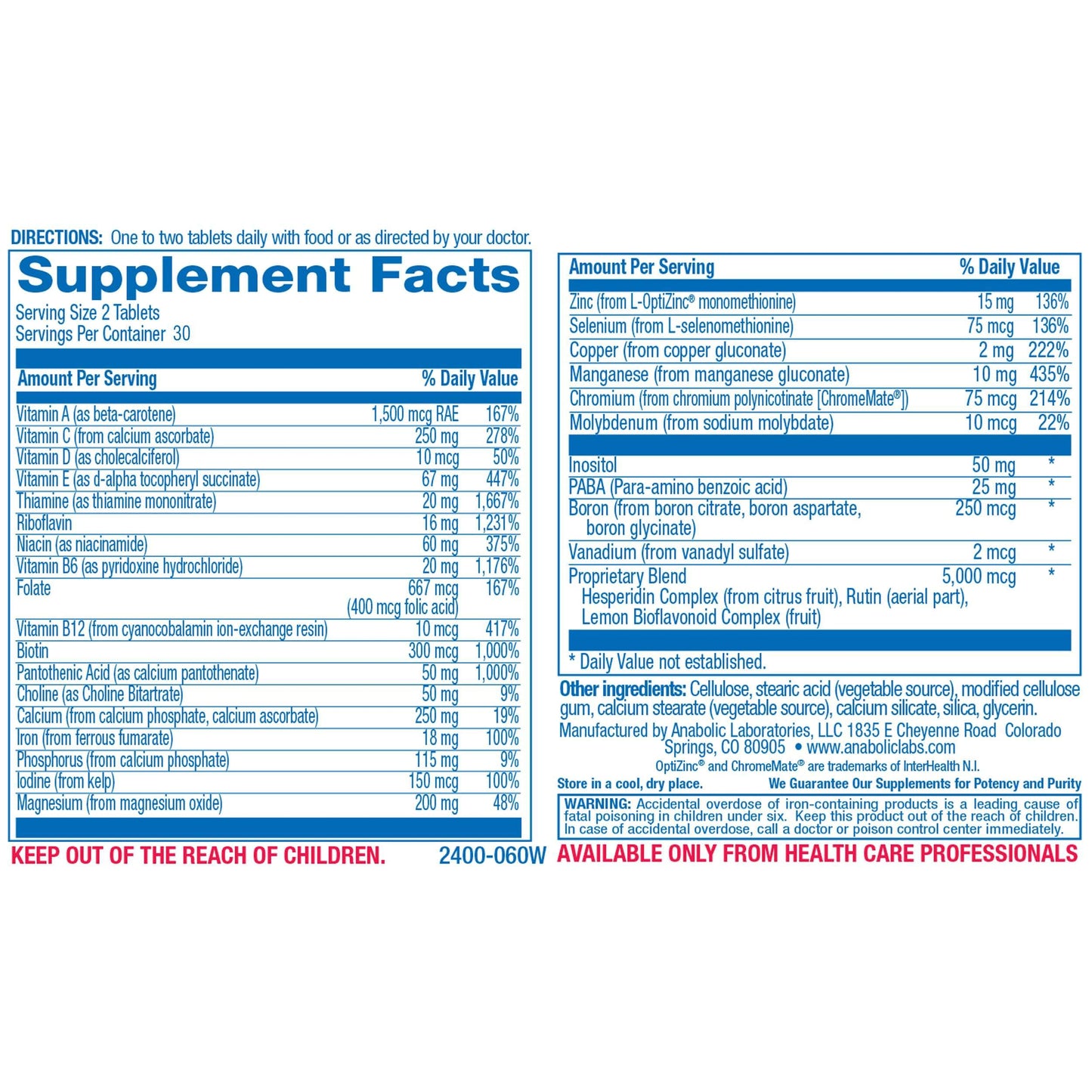 Multivitamin for Over 50 Women and Men