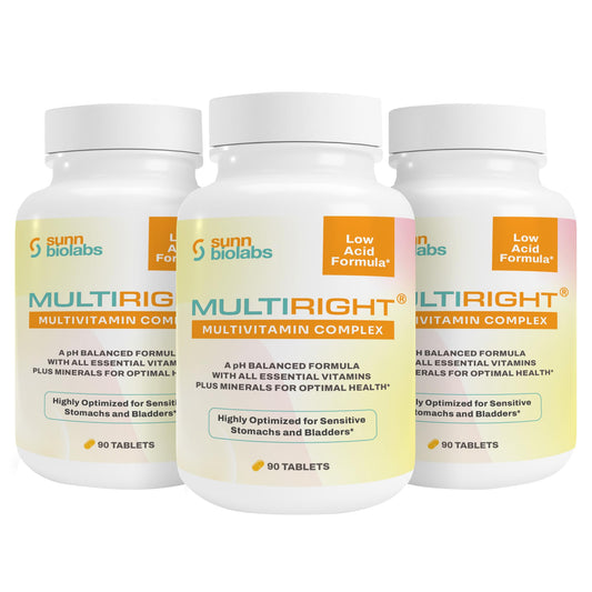 Multivitamina baja en ácido para estómagos sensibles.