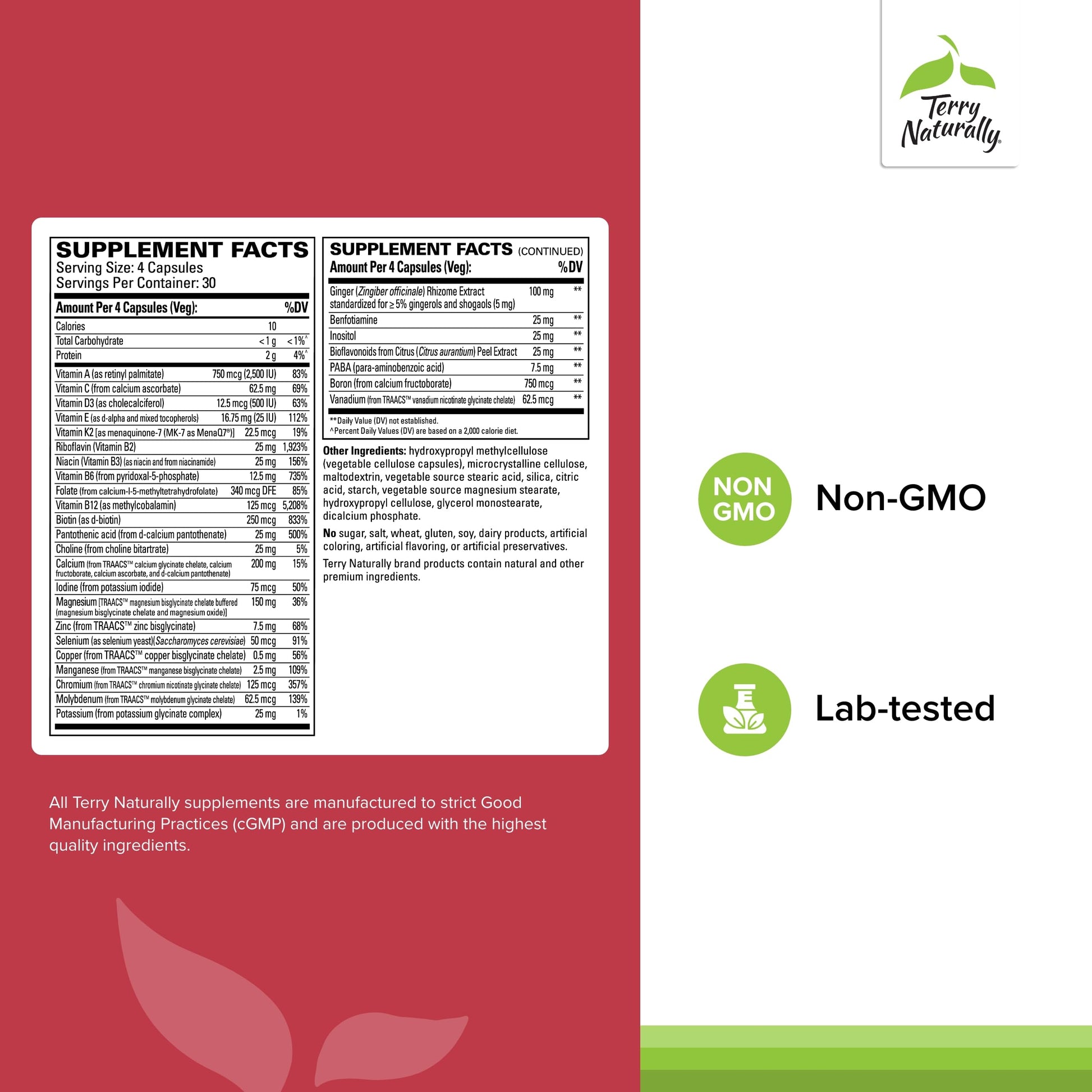 Multivitamina sin alérgenos para soporte diario.
