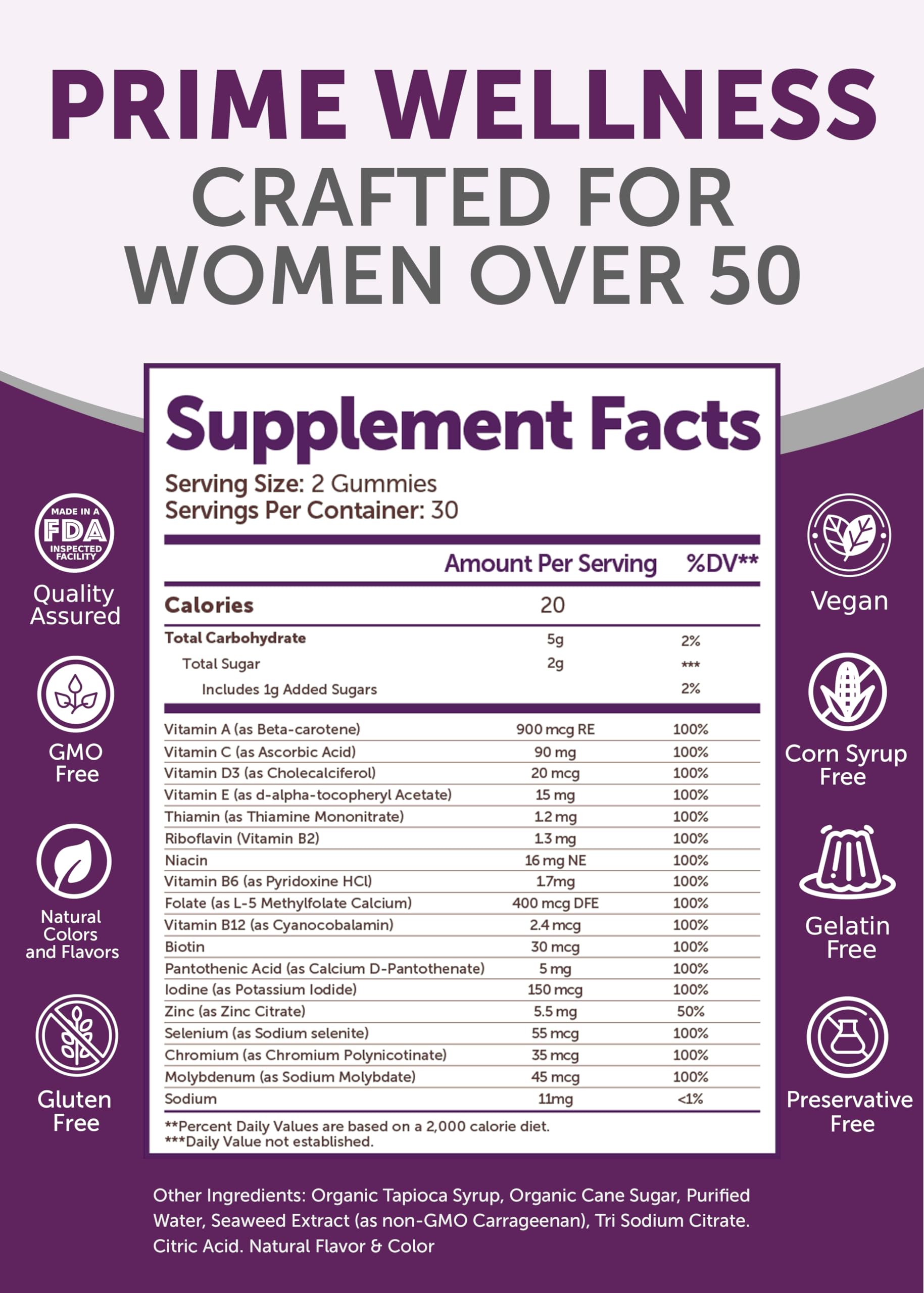 multivitamina con soporte corazón huesos sistema inmune 50 plus