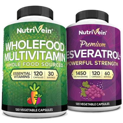 Multivitaminas de alimentos integrales para mujeres y hombres