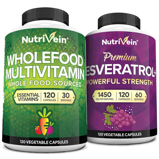 Multivitaminas de alimentos integrales para mujeres y hombres