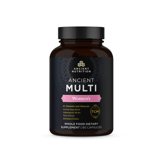 Botella de multivitaminas Ancient Nutrition para mujeres