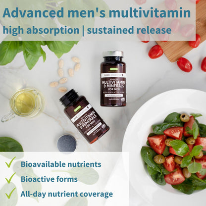 Multivitaminas avanzadas para hombres con alta absorción.