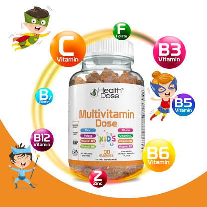 Multivitaminas con vitaminas B3, B5, B6 para niños
