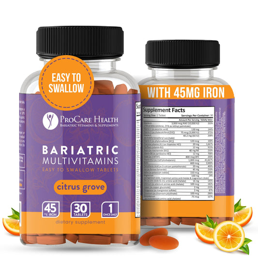 multivitaminas bariátricas fácil de tragar 45mg hierro