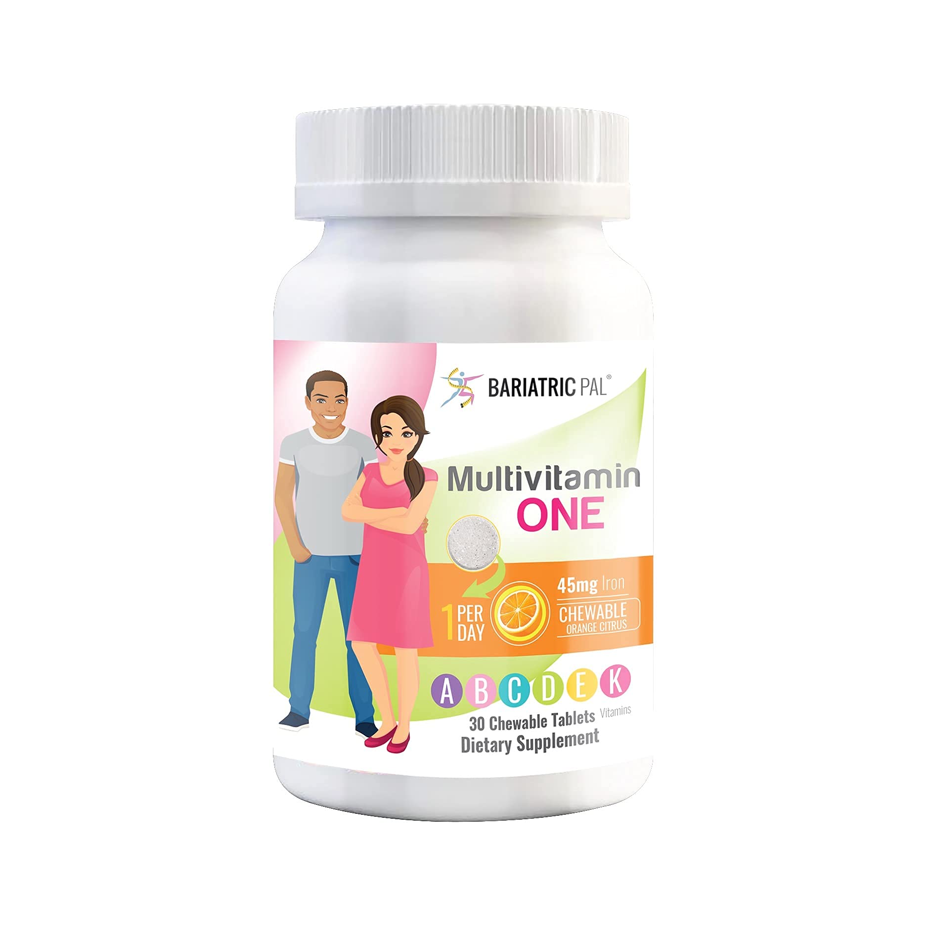 Botella de multivitaminas BariatricPal ONE masticables