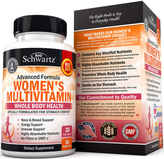 Multivitaminas de BioSchwartz para la salud integral del cuerpo