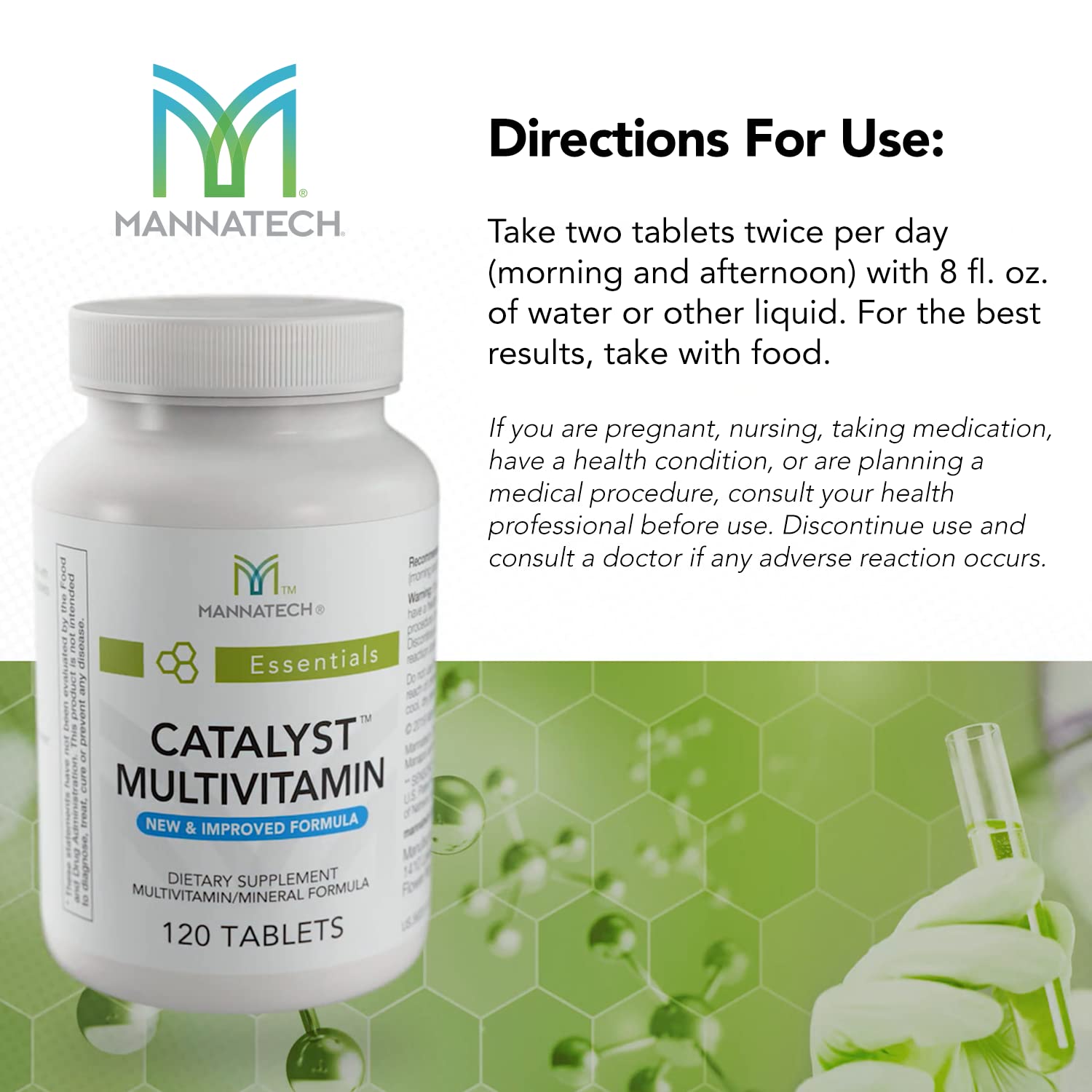 Multivitaminas Mannatech Catalyst sin gluten y aptas para vegetarianos