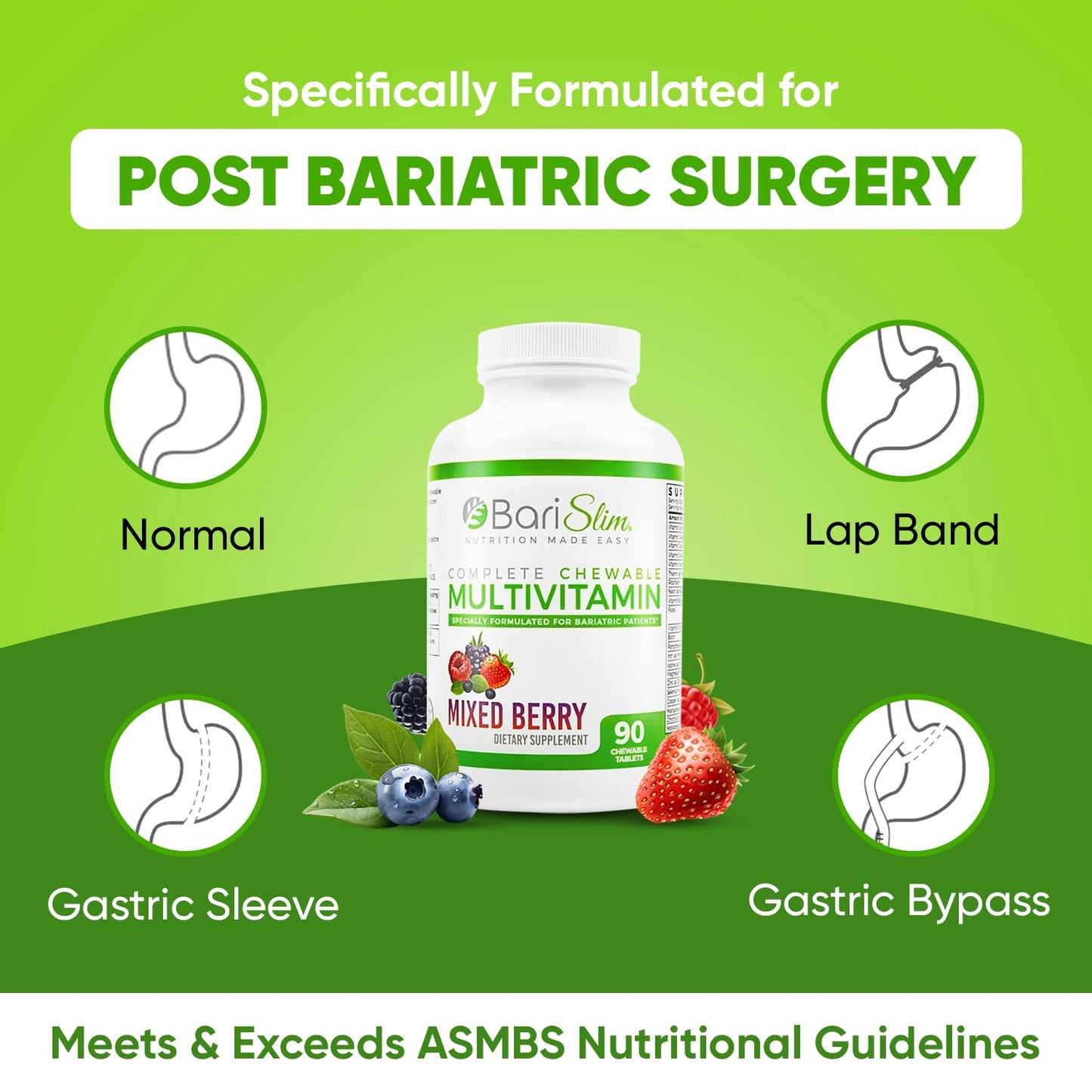 Multivitaminas formuladas para cirugía bariátrica.