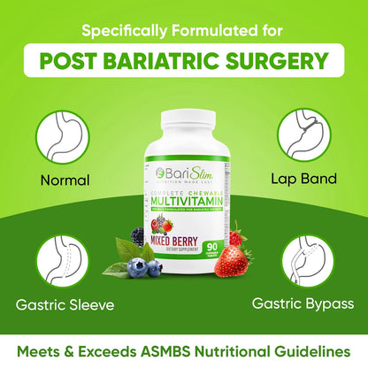 Multivitaminas formuladas para cirugía bariátrica.