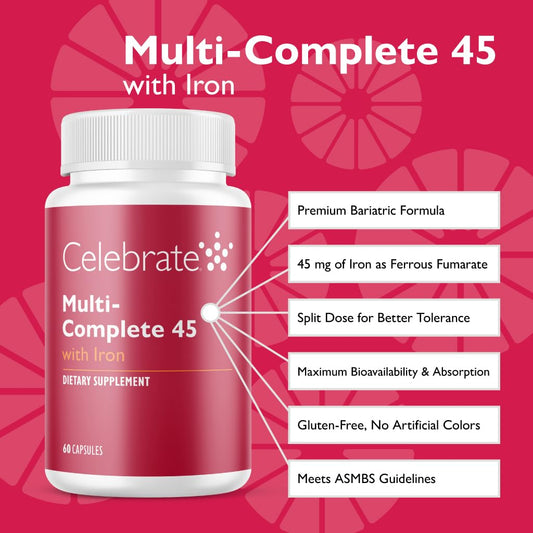 Multivitaminas con hierro para cirugía bariátrica