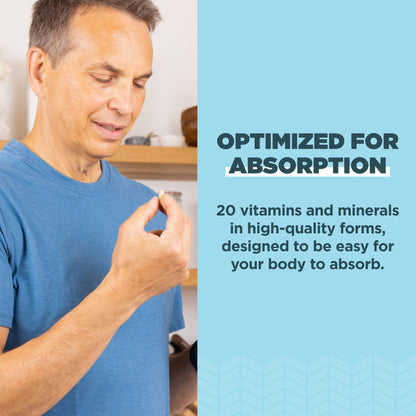 Multivitaminas diarias en cápsulas para facilitar la absorción