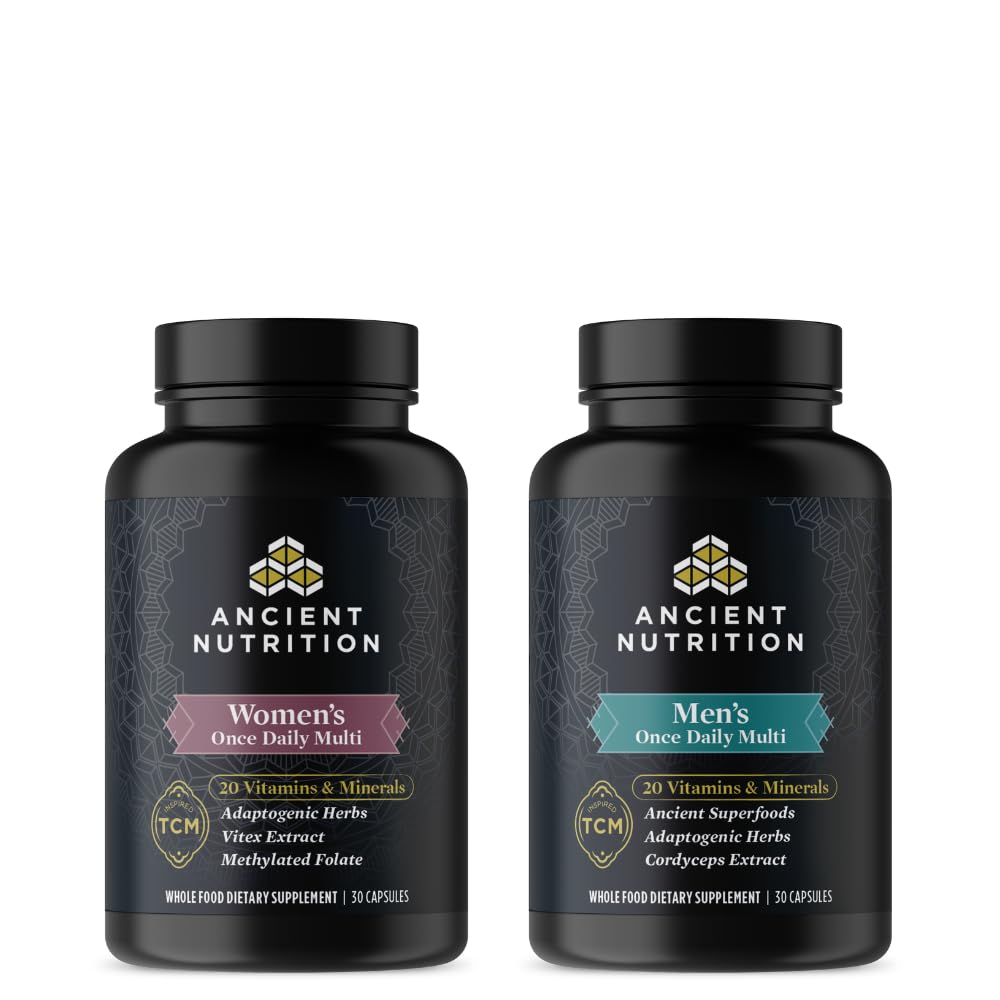 Botellas de multivitaminas diarias para hombres y mujeres - Ancient Nutrition