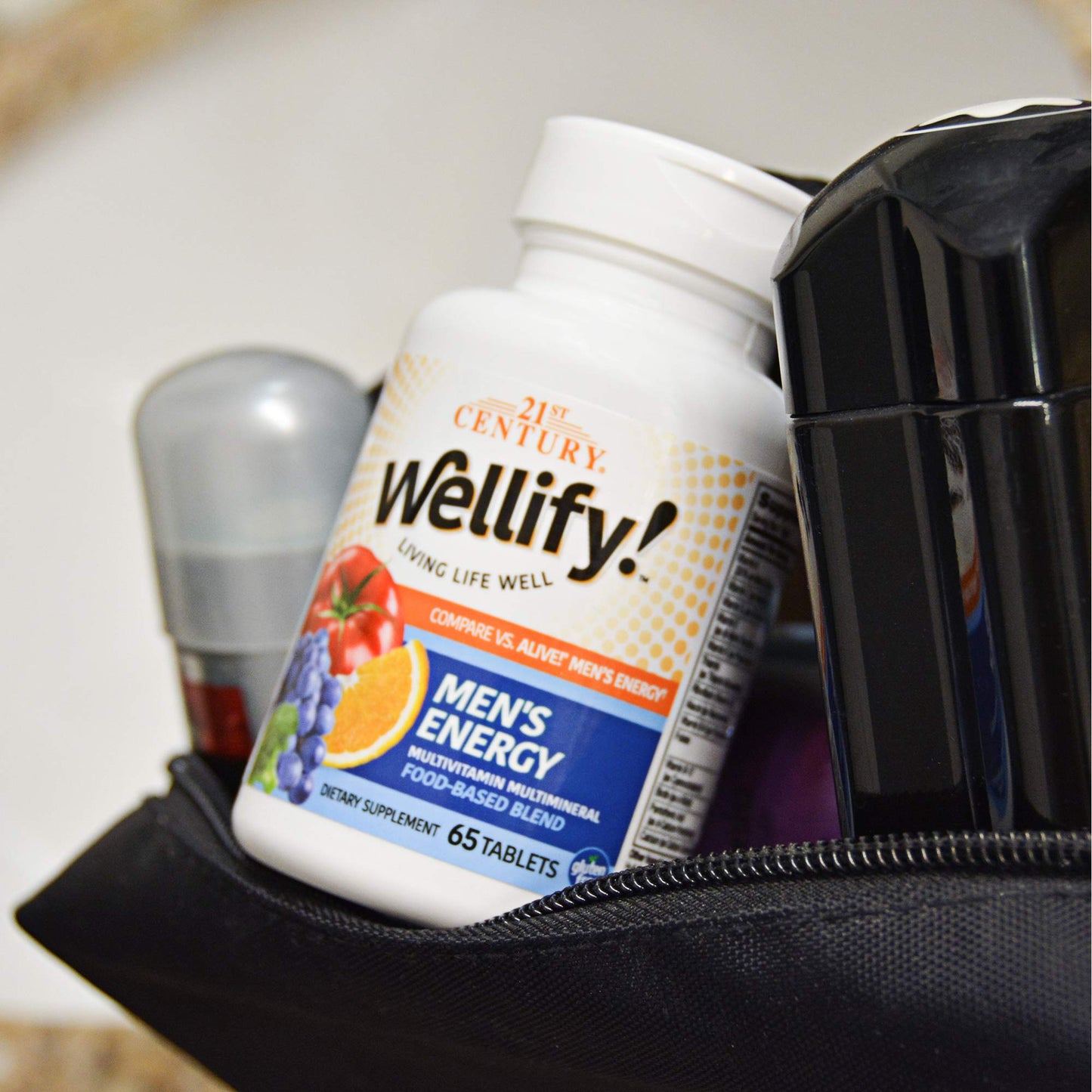 Multivitaminas en bolsa de viaje