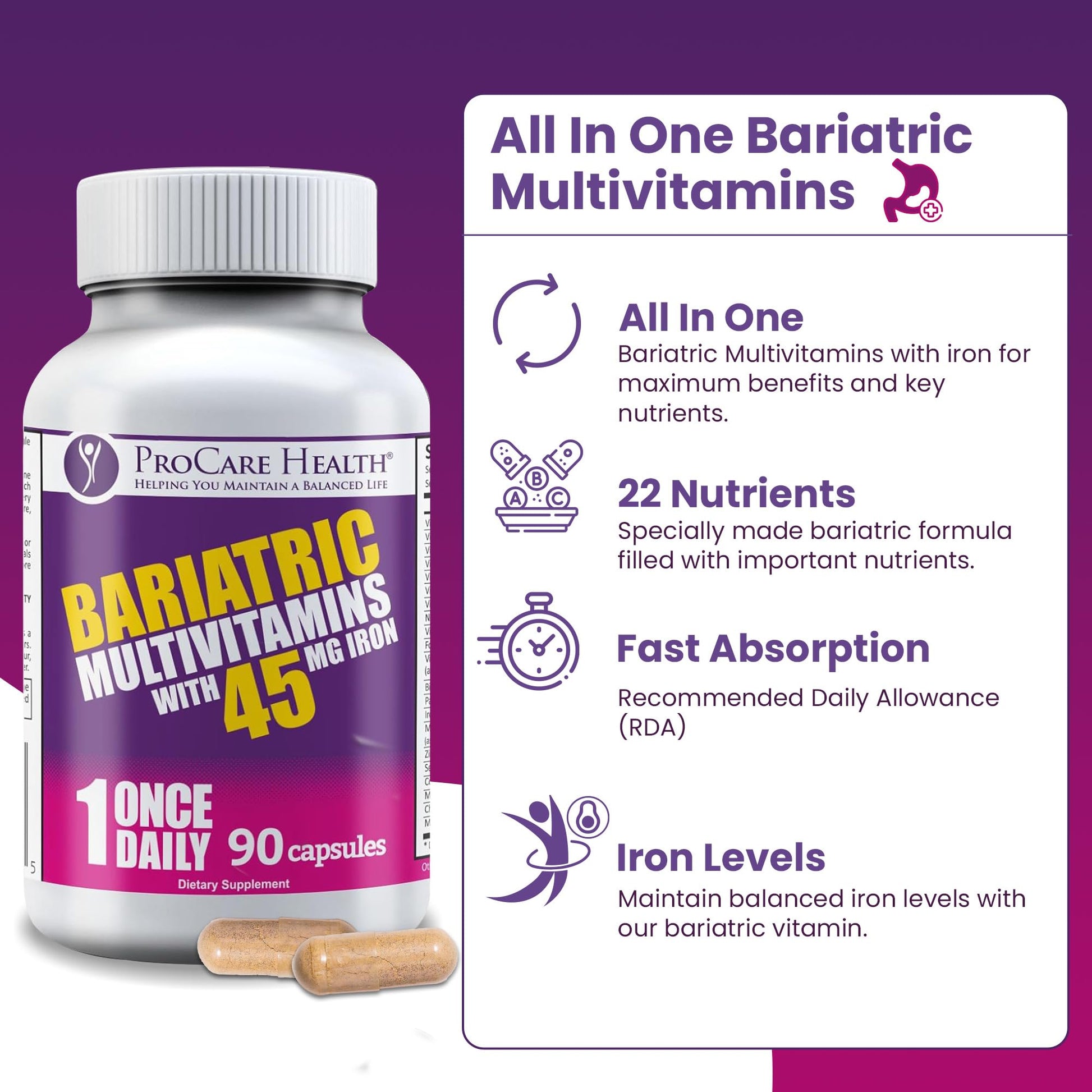 multivitaminas bariátricas fáciles de tomar con agua