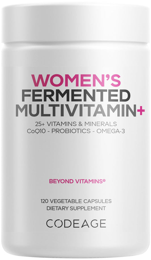 Envase de multivitaminas fermentadas Codeage para mujeres con 25+ nutrientes