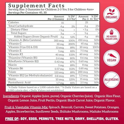 Llama Naturals multivitaminas con frutas orgánicas