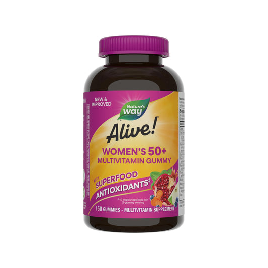 Envase de multivitaminas de goma para mujeres 50+