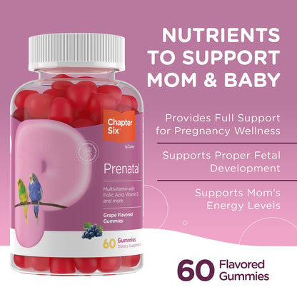 Multivitaminas en gomitas sabor uva Zahler para embarazo
