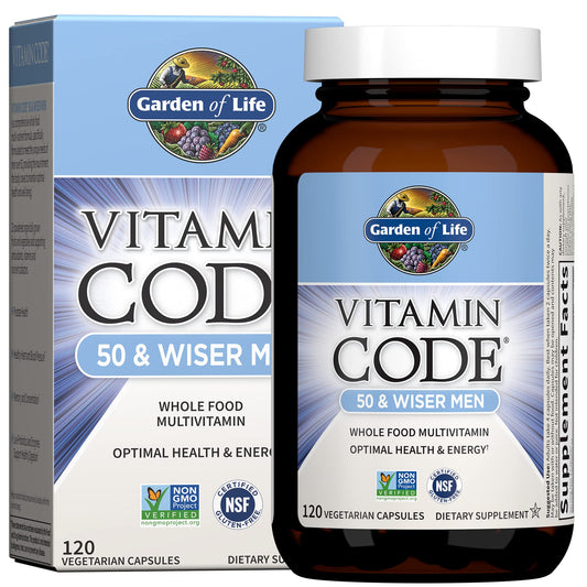 Multivitaminas hombres 50 años con probióticos Garden of Life.