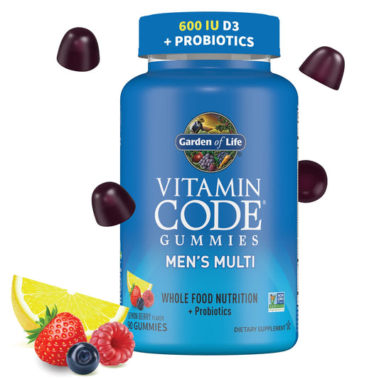 Botella de multivitaminas para hombres Garden of Life - Sabor limón y berry