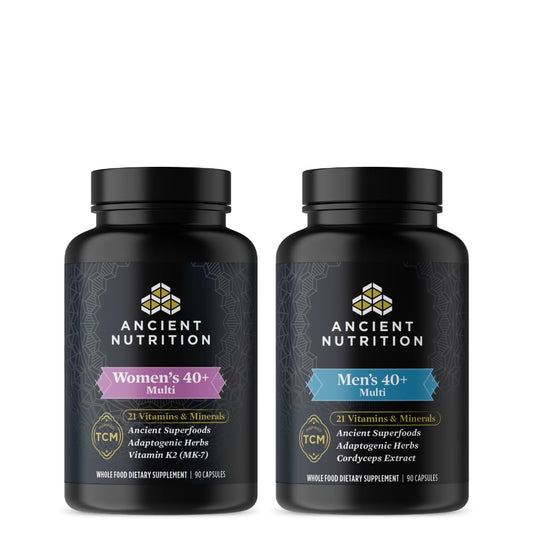 Botellas de multivitaminas para hombres y mujeres 40+ - Ancient Nutrition