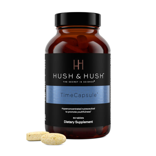 Frasco de multivitaminas Hush & Hush TimeCapsule Unisex