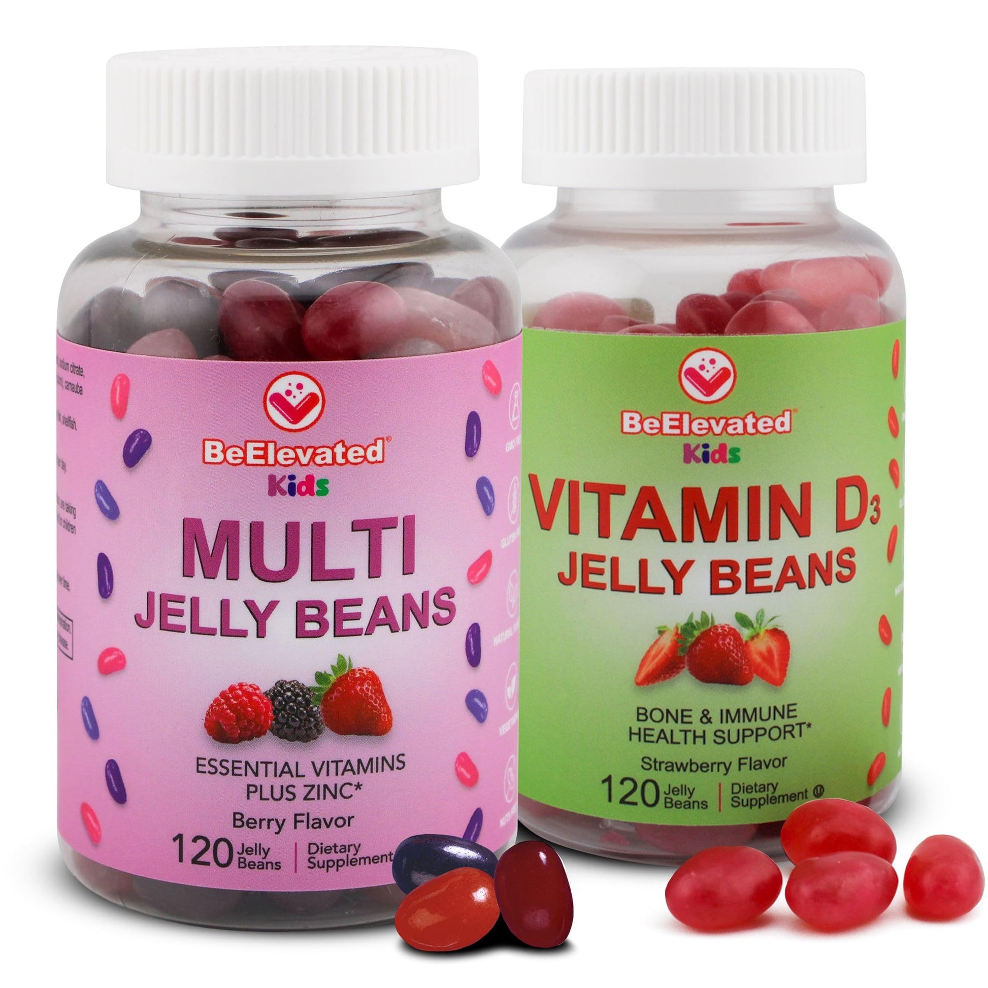 Paquete multivitaminas infantiles BeElevated con gomitas sabor berry