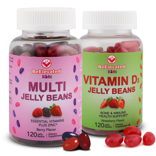 Paquete multivitaminas infantiles BeElevated con gomitas sabor berry
