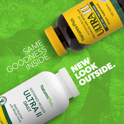Multivitaminas con ingredientes de alimentos integrales.