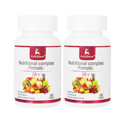 Dos botellas de multivitaminas JulyDeer para mujeres