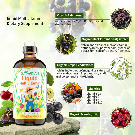 Multivitaminas líquidas tópica con ingredientes orgánicos y minerales esenciales