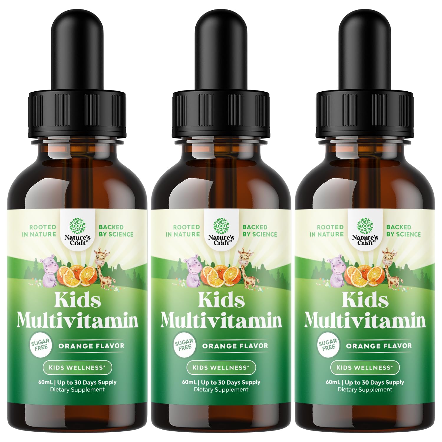 Multivitaminas líquido para niños con sabor a fruta