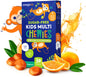 Caja de multivitaminas masticables para niños OmegaVia de sabor naranja sin azúcar.