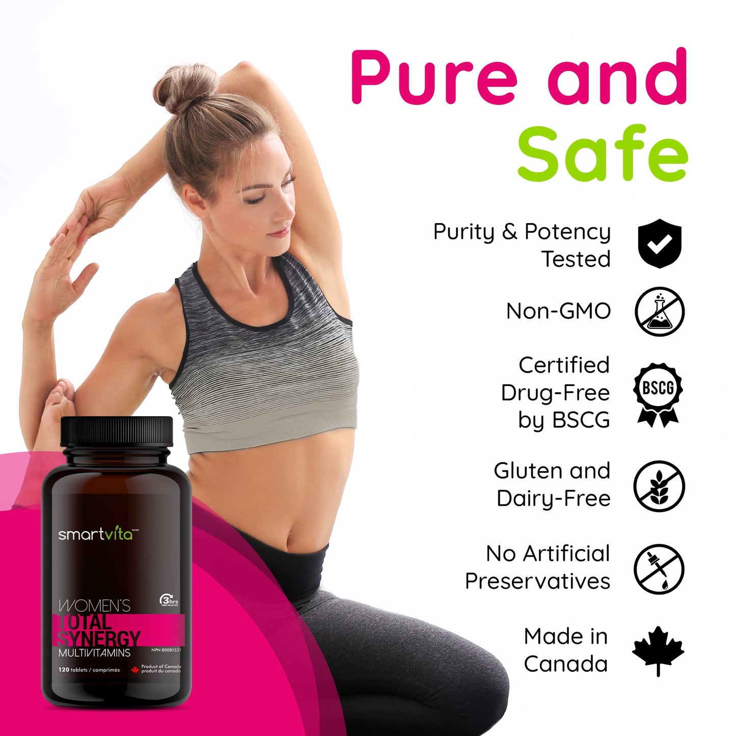 Multivitaminas para mujeres, bienestar y salud