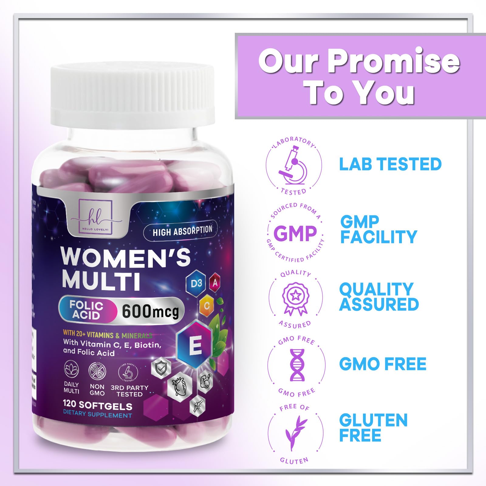 Multivitaminas para mujeres en cápsulas suaves