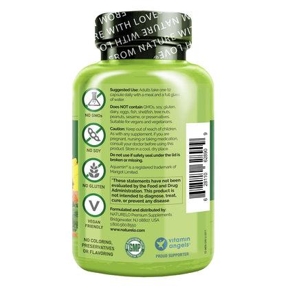 Multivitaminas NATURELO mostrando beneficios nutricionales