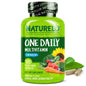 botella de multivitaminas naturelo para hombres 50+ con 120 cápsulas
