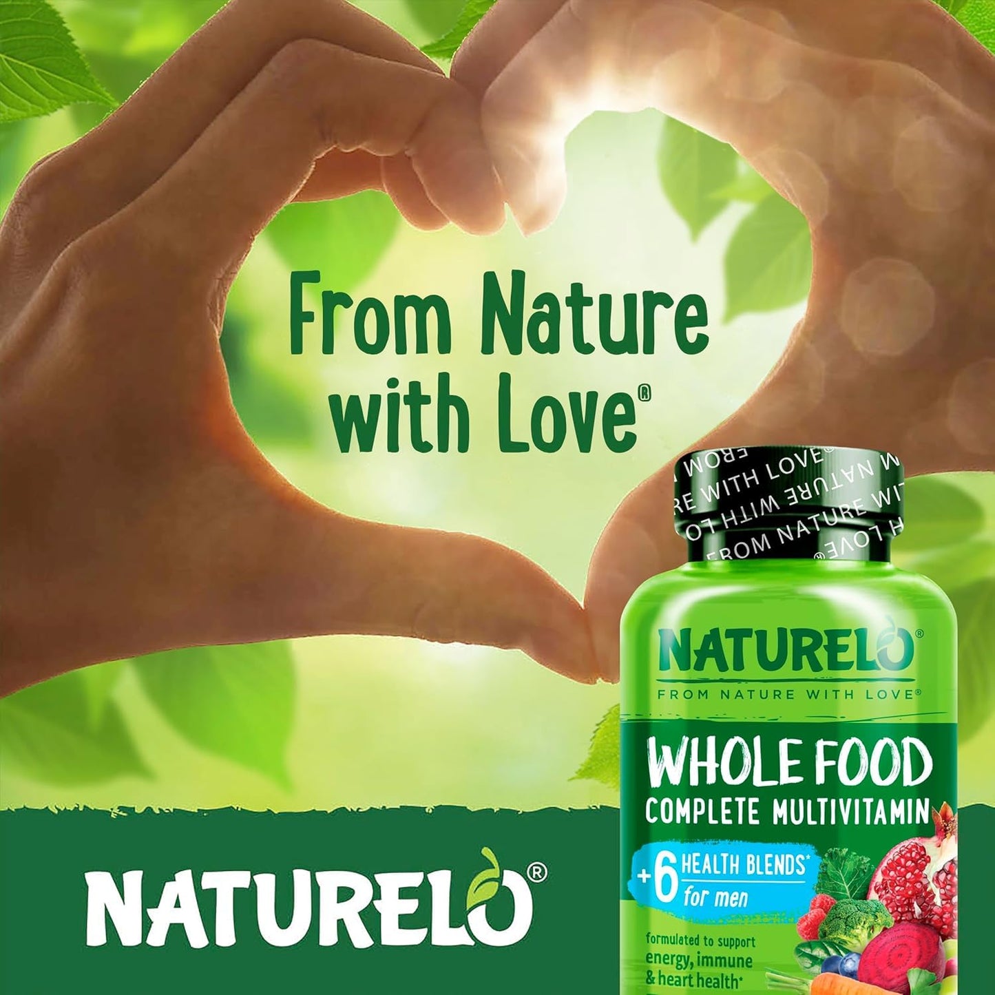 Multivitaminas Naturelo para hombres con ingredientes orgánicos