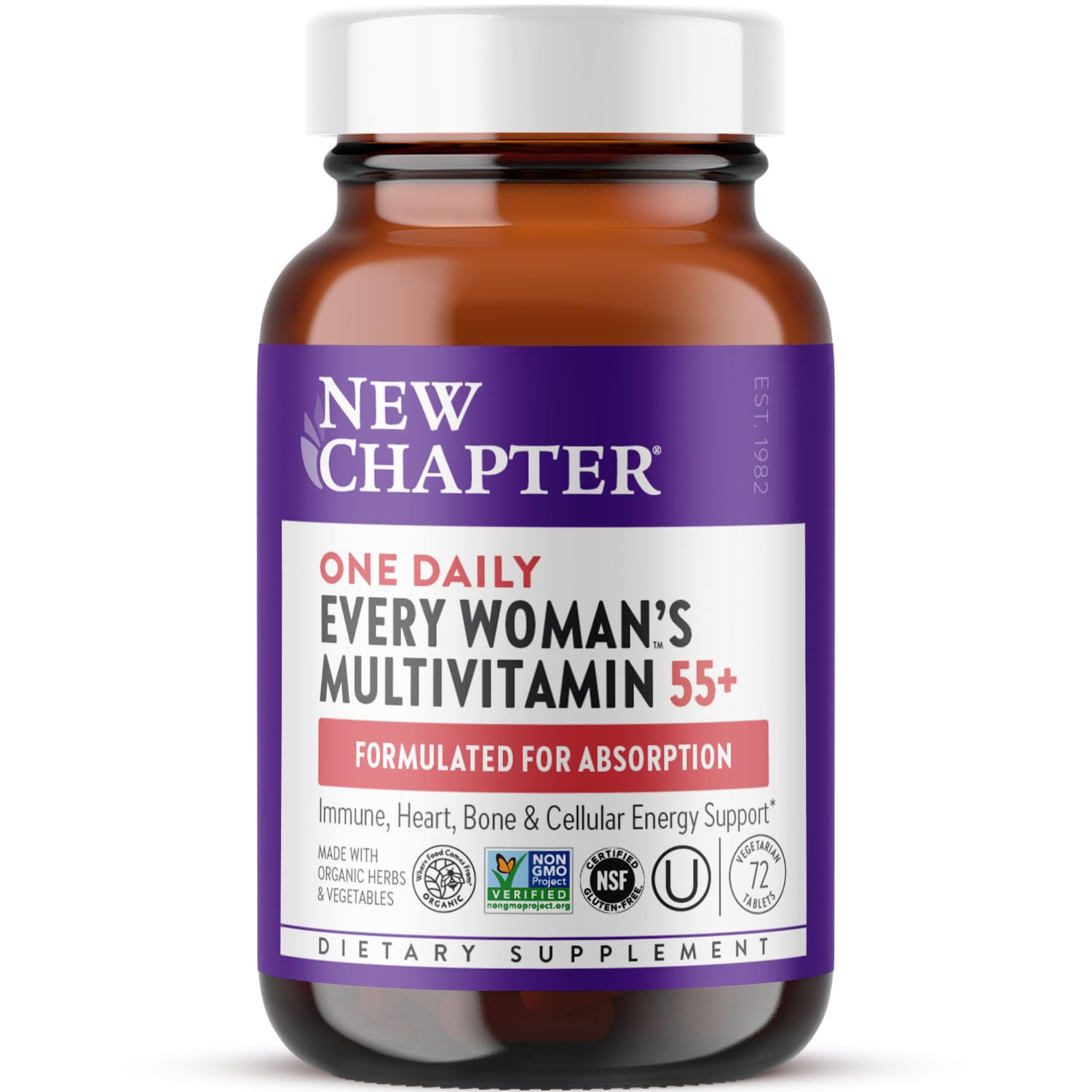 Botella de multivitaminas New Chapter para mujeres mayores de 50 años