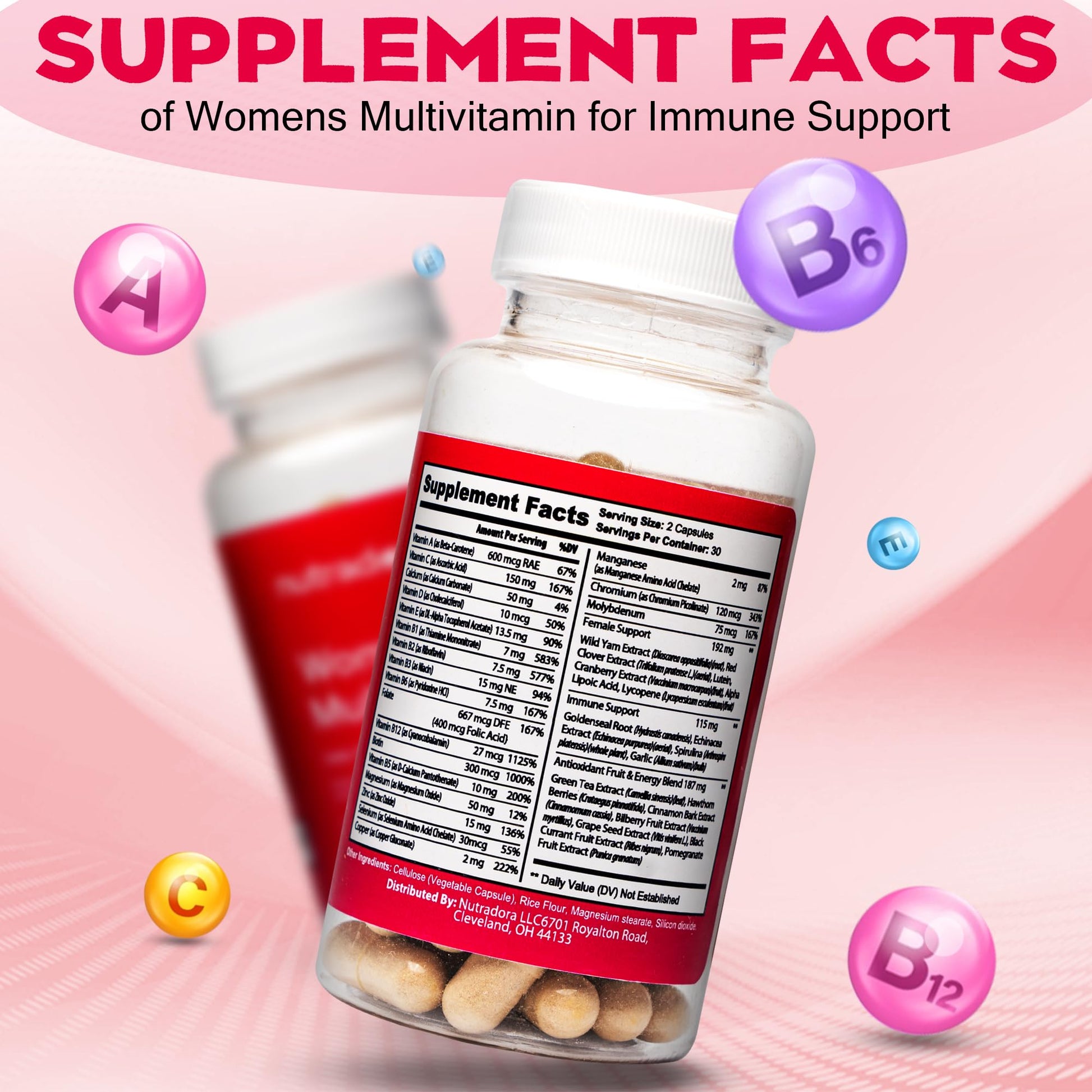 Multivitaminas Nutradora para rendimiento óptimo