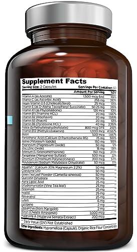 Datos nutricionales de multivitaminas OmniBiotics