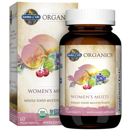 Frasco de multivitaminas orgánicas para mujeres, Garden of Life