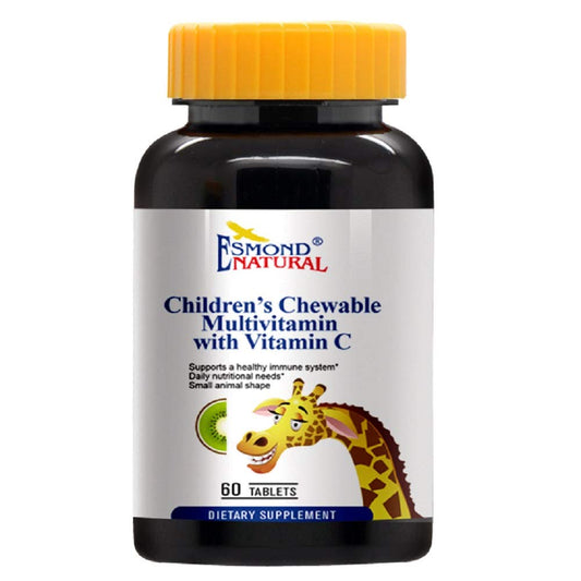 Botella de multivitaminas masticables para niños con vitamina C de Esmond Natural