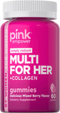 Multivitaminas PINK para mujeres - 60 gomitas frutales