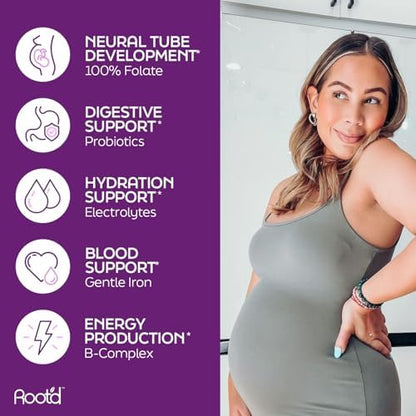 Multivitaminas en polvo Root'd con probióticos y superalimentos