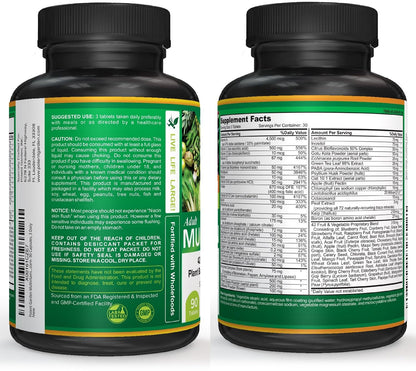 Multivitaminas Potent Garden presentación trasera